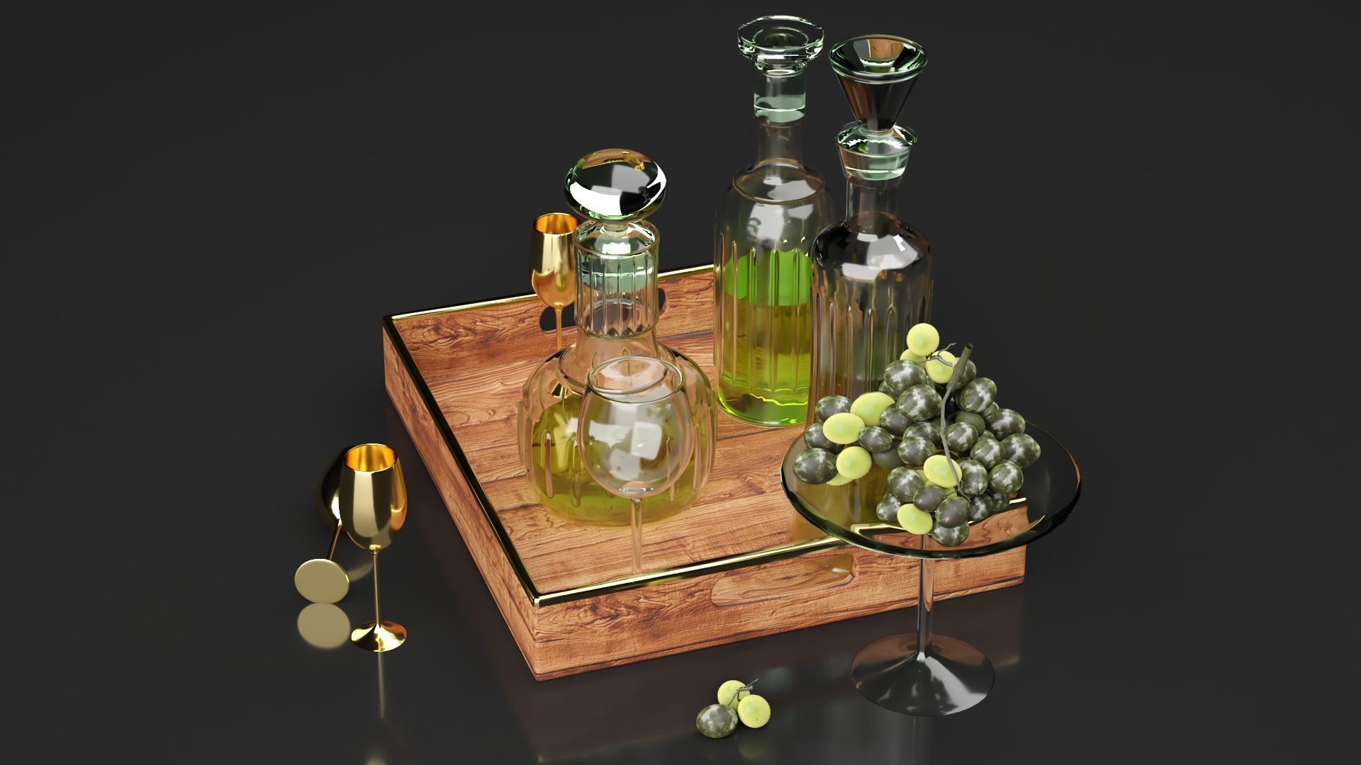 Kitchen Decorative Set 3D model_5