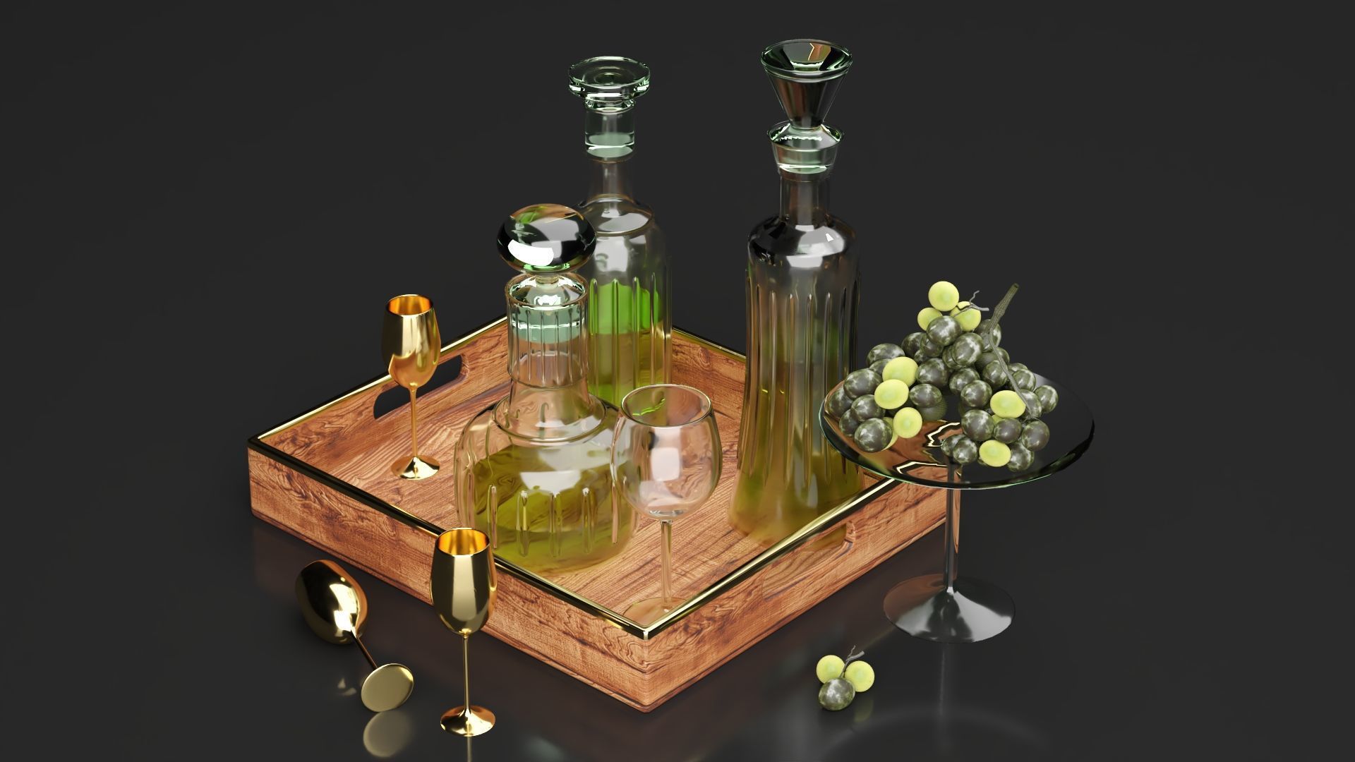 Kitchen Decorative Set 3D model_4