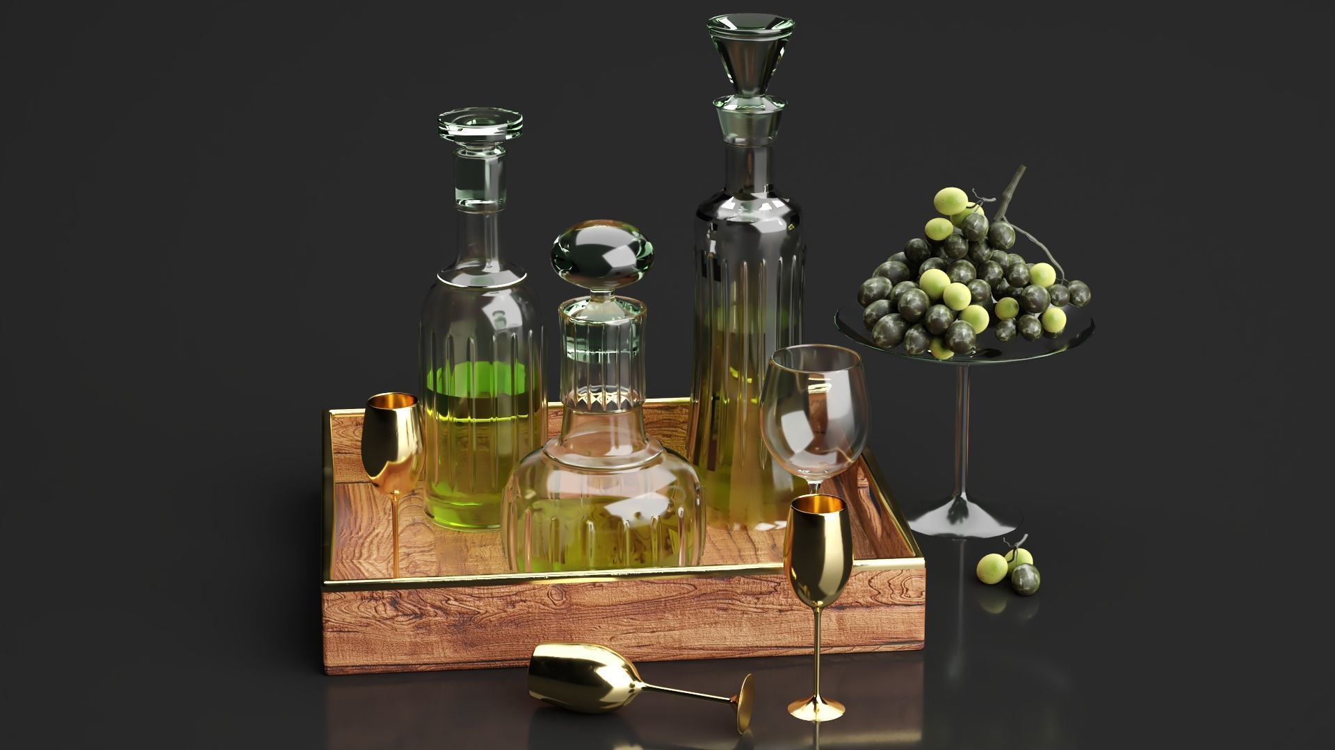 Kitchen Decorative Set 3D model_1