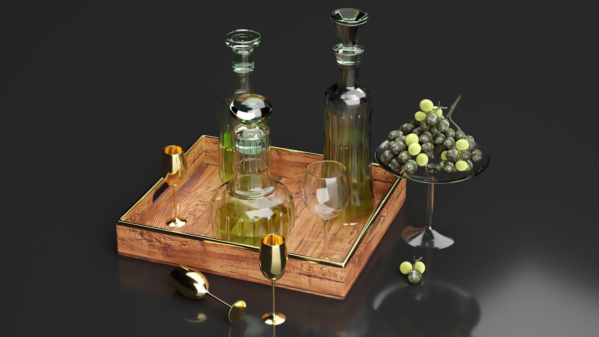 Kitchen Decorative Set 3D model_3