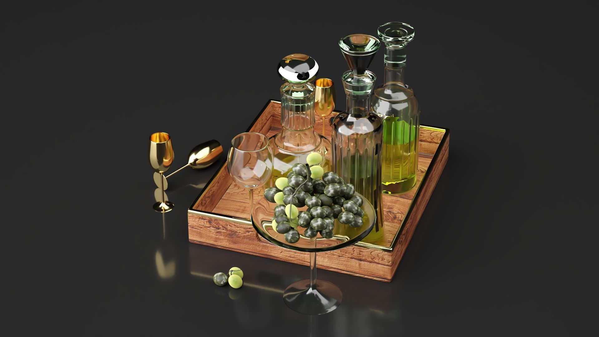 Kitchen Decorative Set 3D model_6