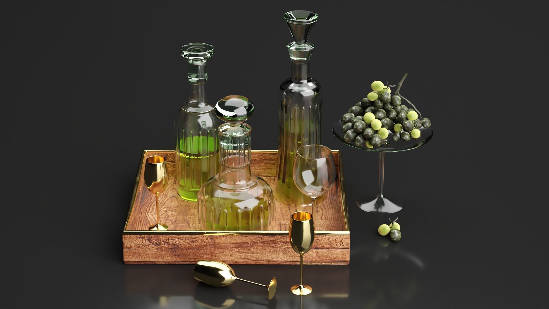 Kitchen Decorative Set 3D model_2