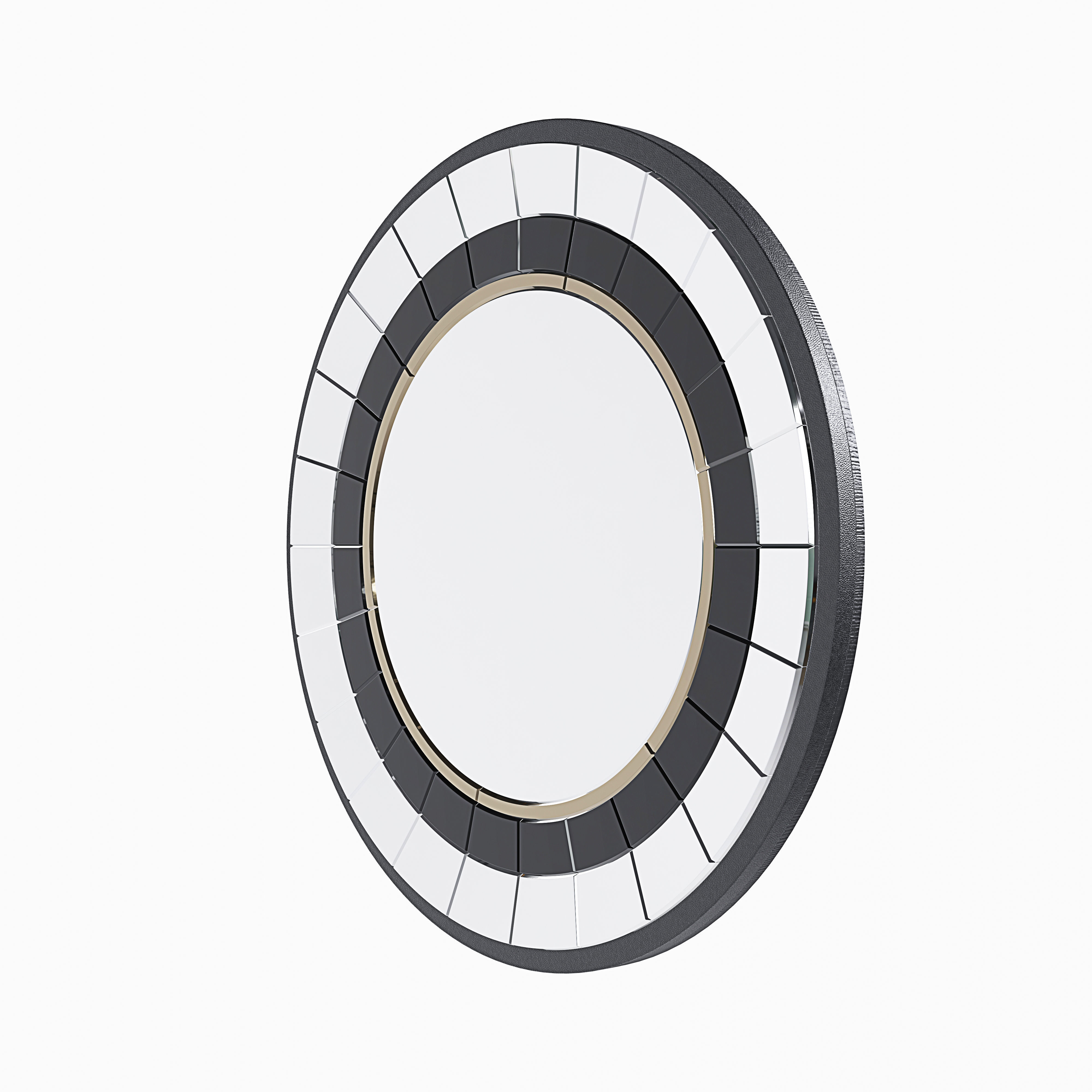 Romance Round Picture Frame Mirror 3D model_1