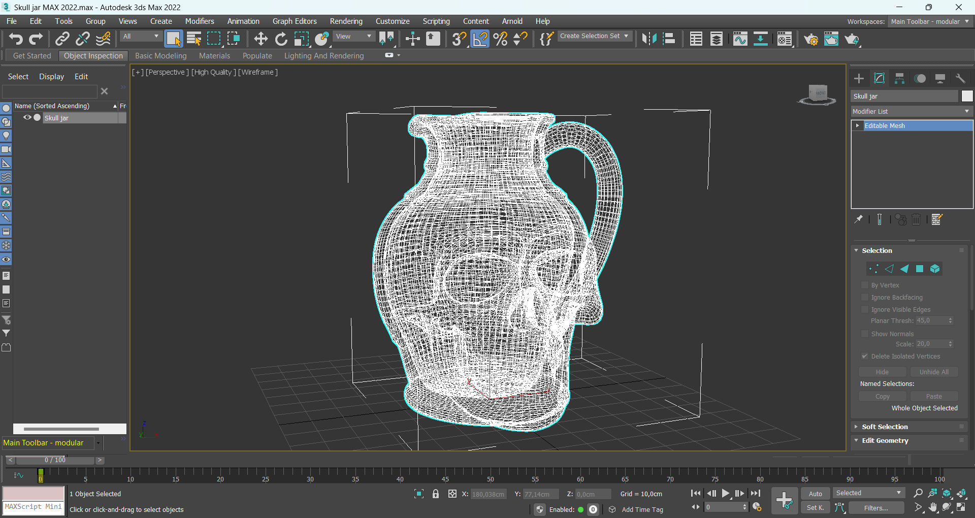Skull jug Low-poly 3D model_11