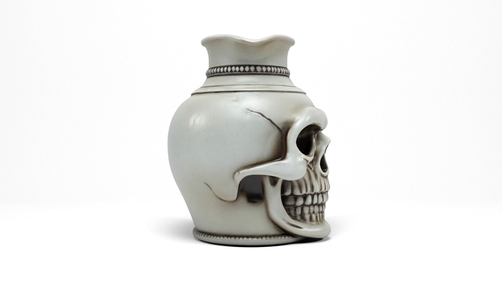 Skull jug Low-poly 3D model_5
