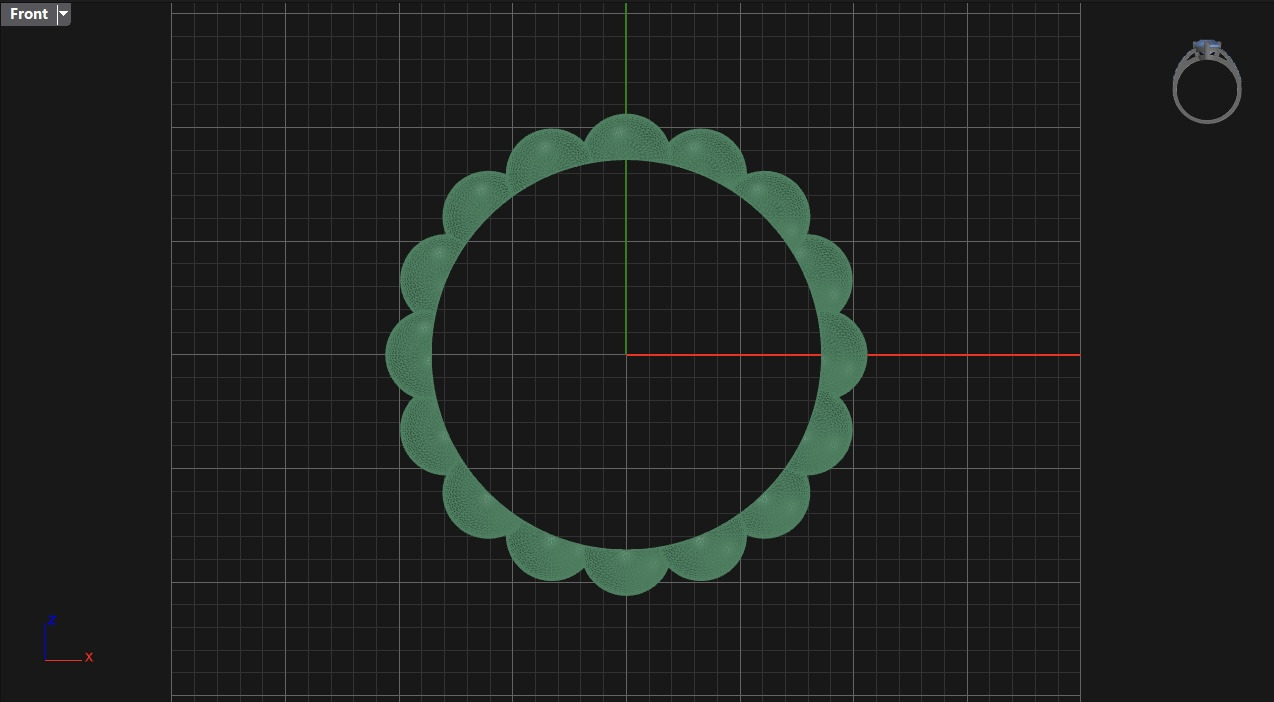 free form bead band Ring N07 3D print model_7