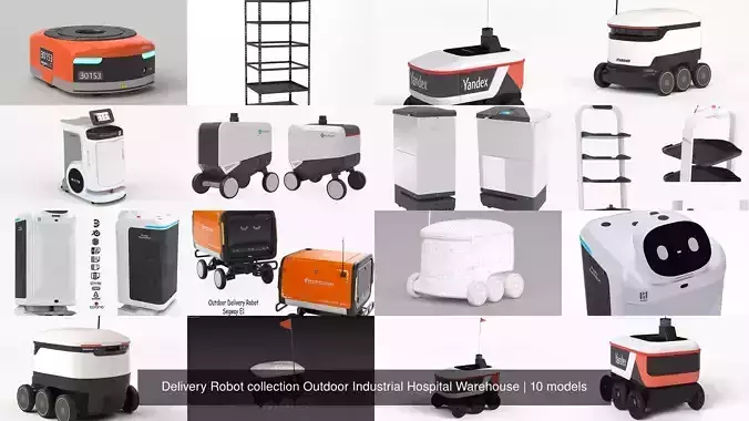 Delivery Robot collection Outdoor Industrial Hospital Warehouse 