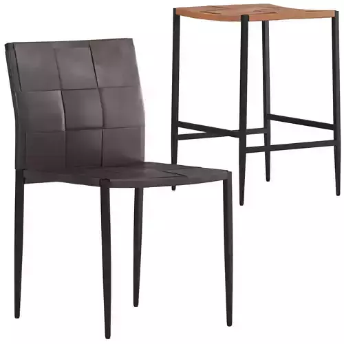 Coco Republic Madrid Stool and Chair