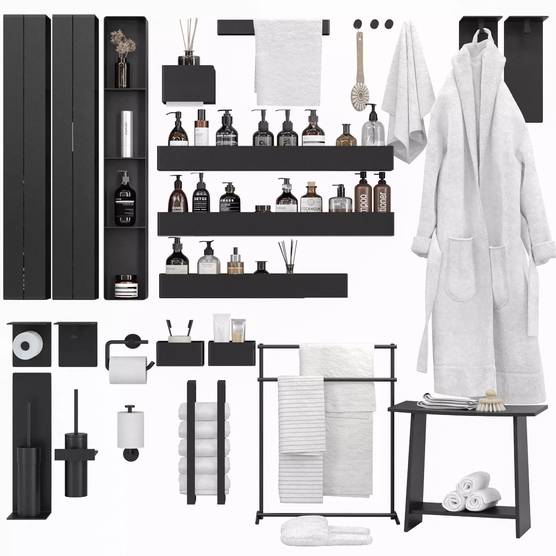 Bathroom set-rexa with Tezza 3D model_0