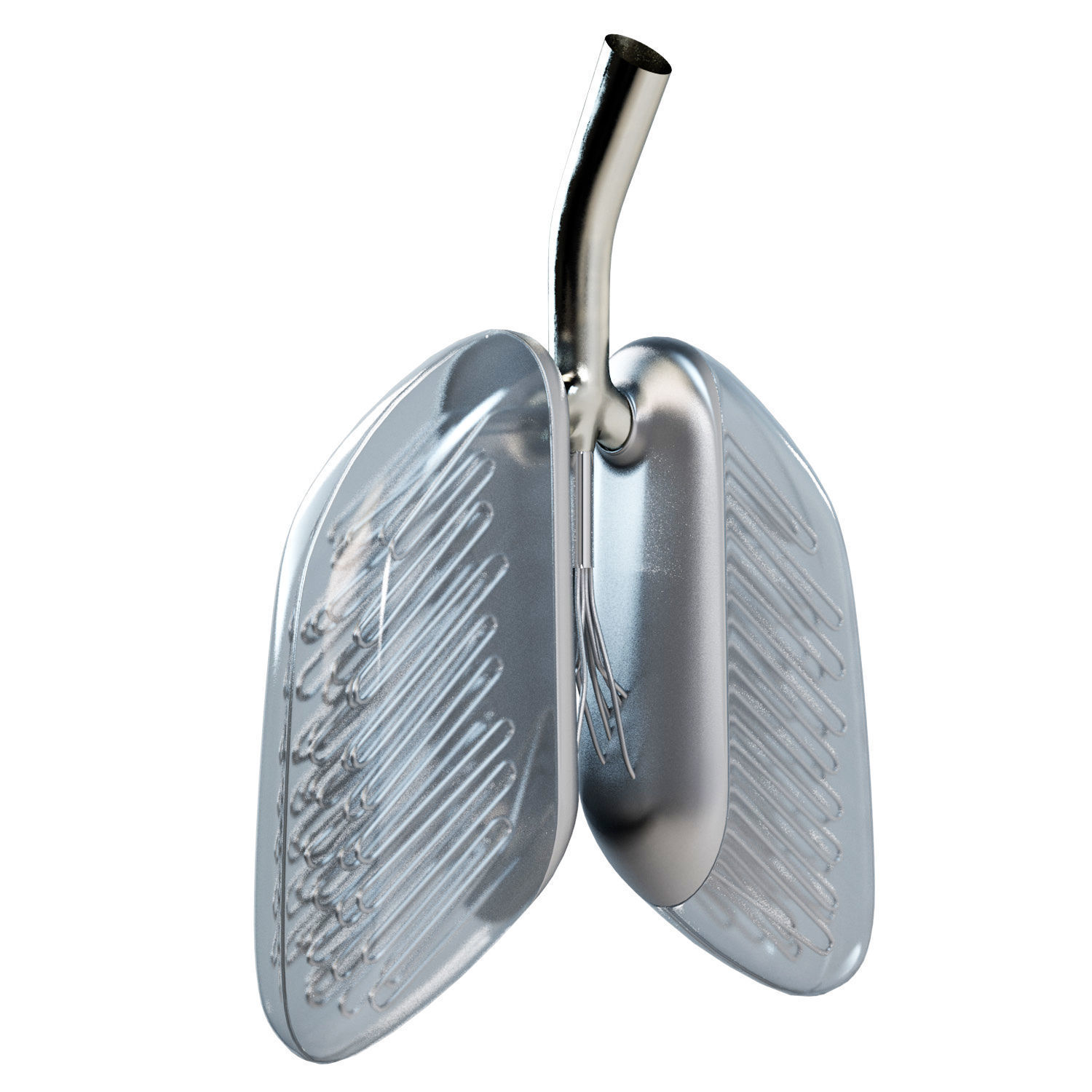 Sci-Fi Artificial Lungs Low-poly 3D model_2