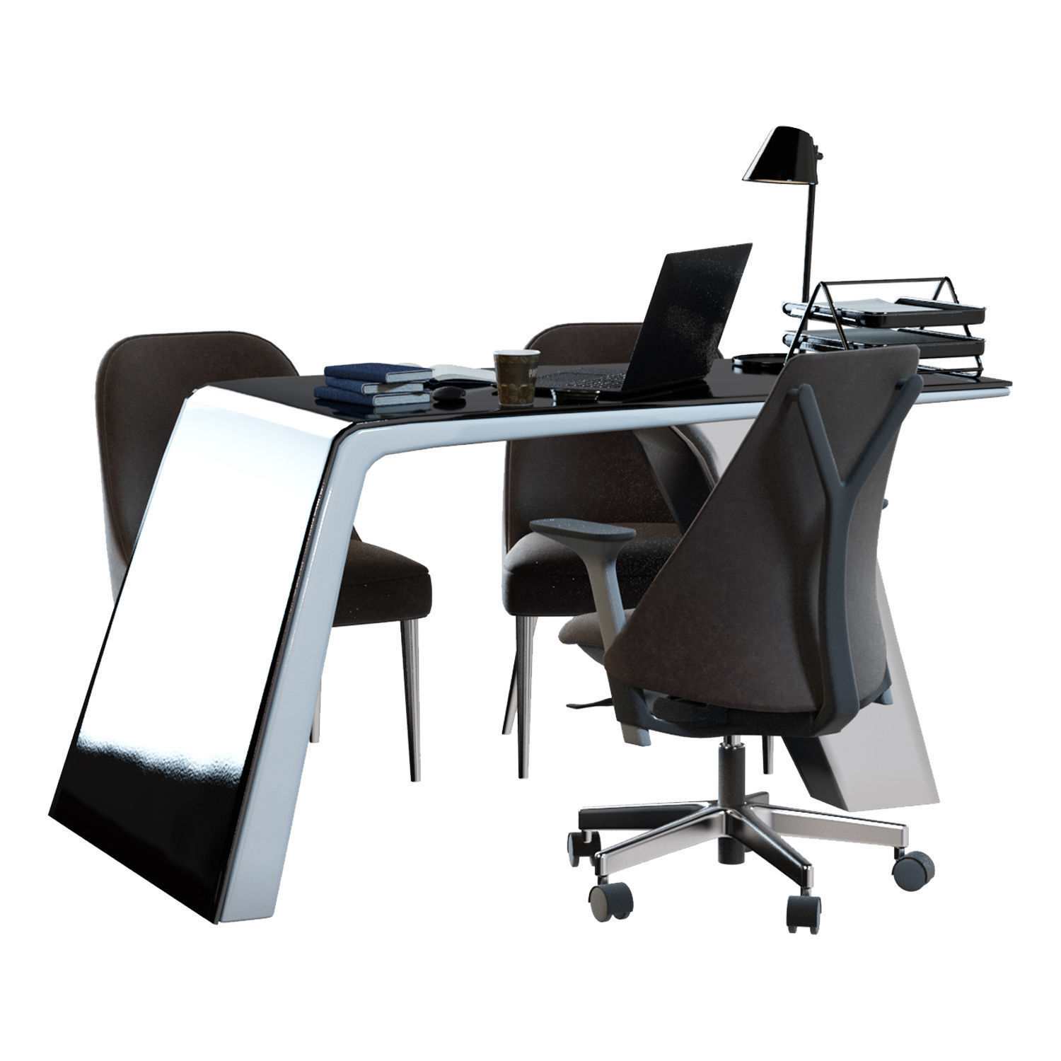 Office Desk 3D model_2