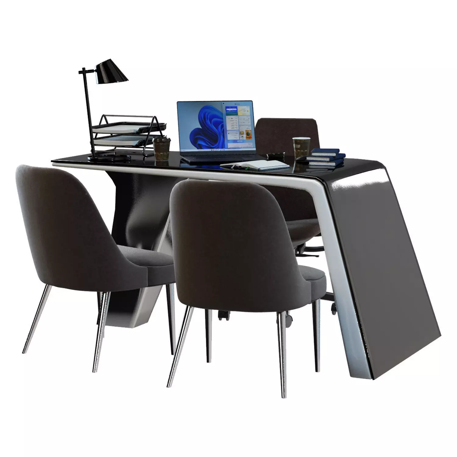 Office Desk 3D model_0