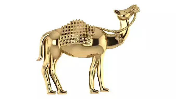 Camel 3D Printable Model Hollow from back 3D print model