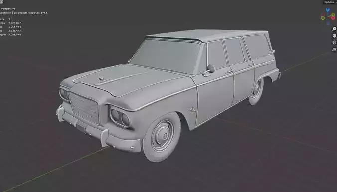 Studebaker Wagonaire 1963 Car 3D Printable Model 