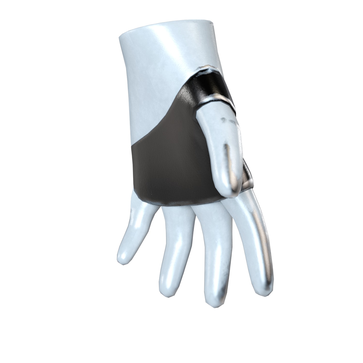 Futuristic Humanoid Robot Low-poly 3D model_5