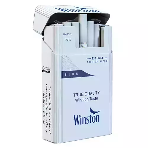 Winston Cigarettes Pack Low-poly 3D model