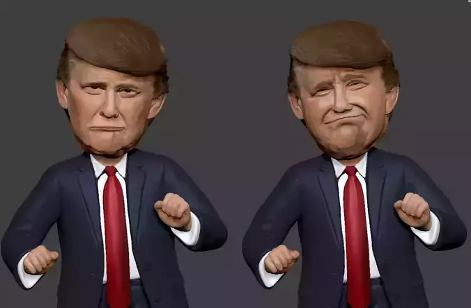 Donald Trump 3D Printed Figurine Model