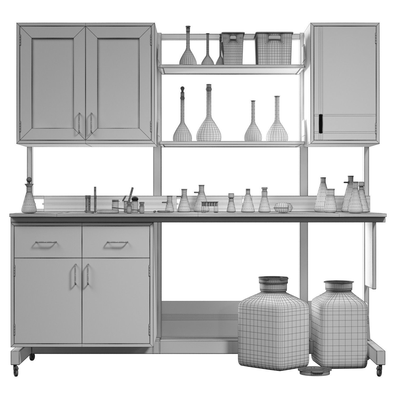 Big Lab Workbench 3D model_4