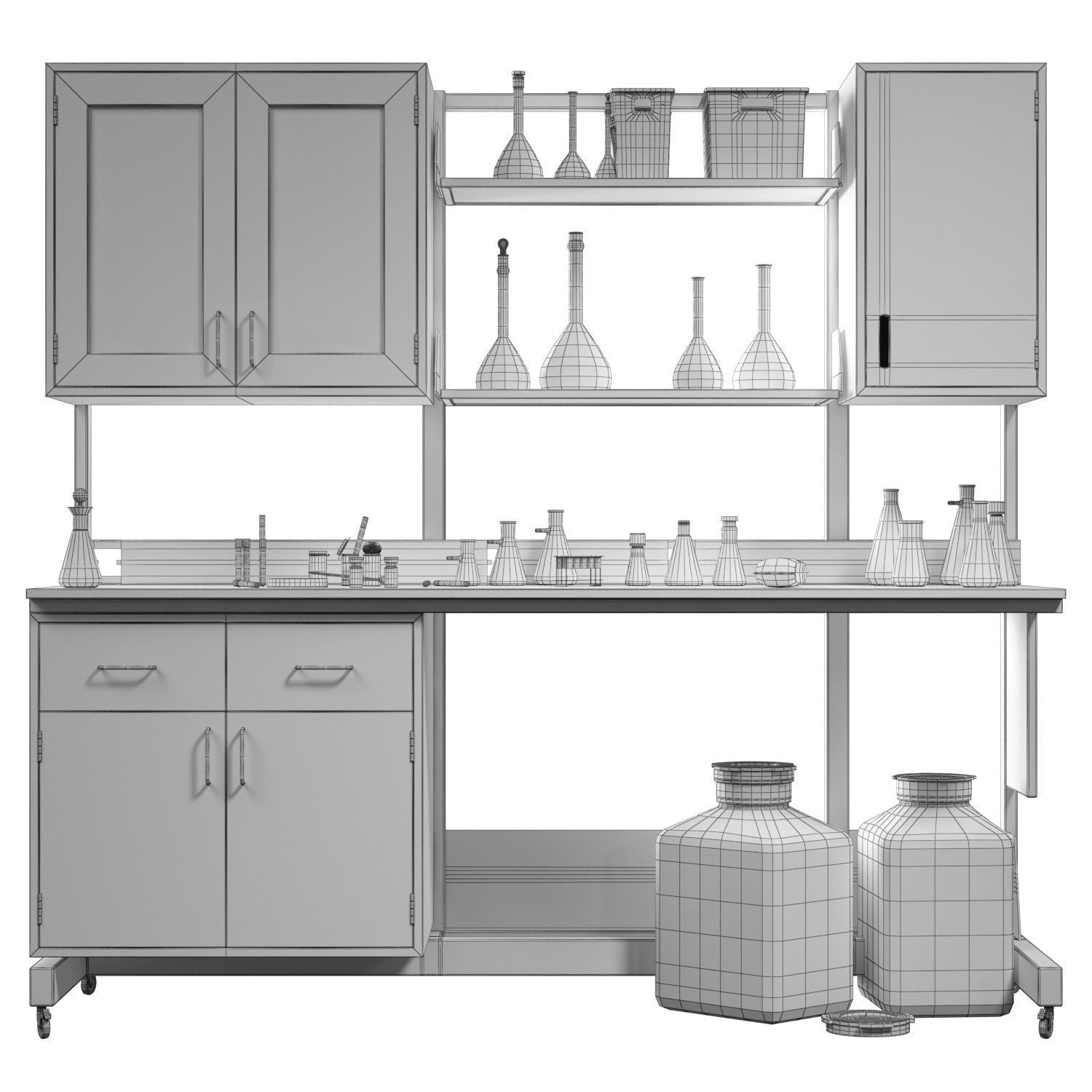 Big Lab Workbench 3D model_3