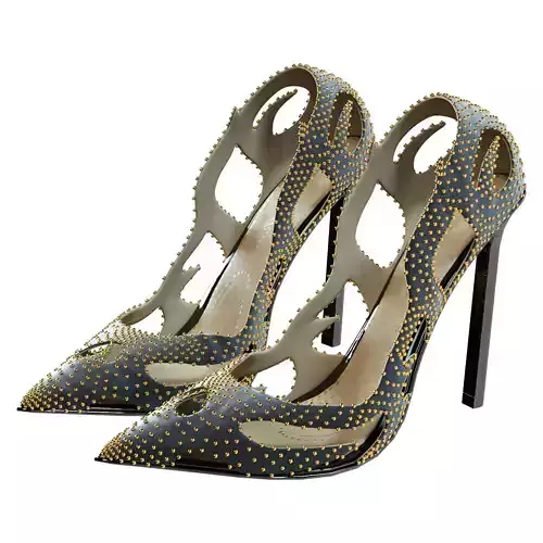 Heels Inferno Gianvito Rossi Low-poly 3D model