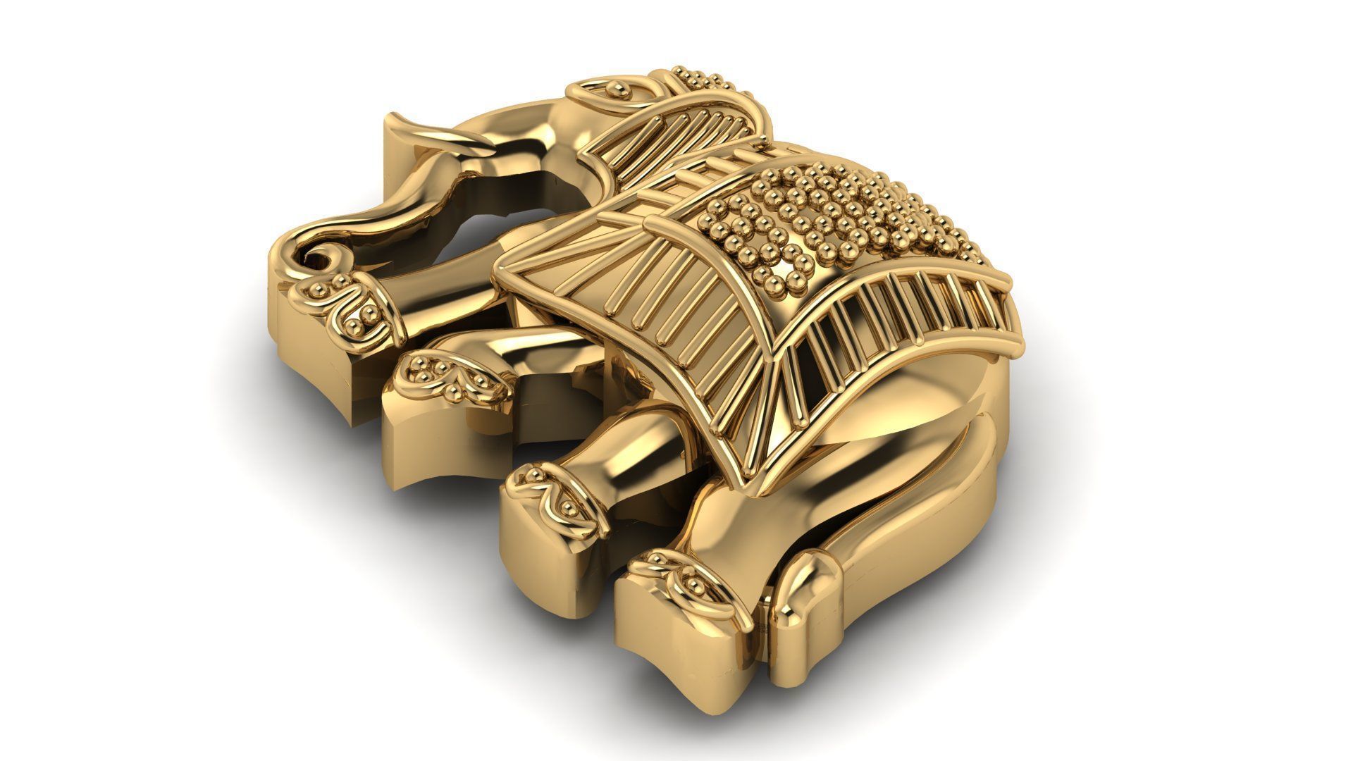 3D Elephant Hollow Model Printable Zbrush Sculpture model 3D print model_2