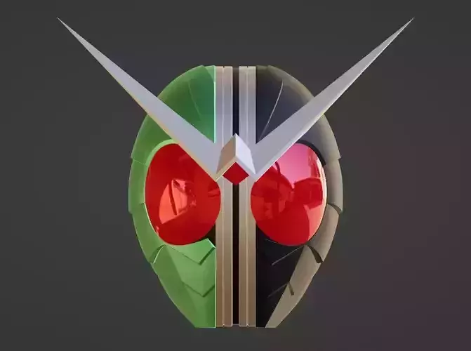 Kamen Rider W Helmet 3D print model