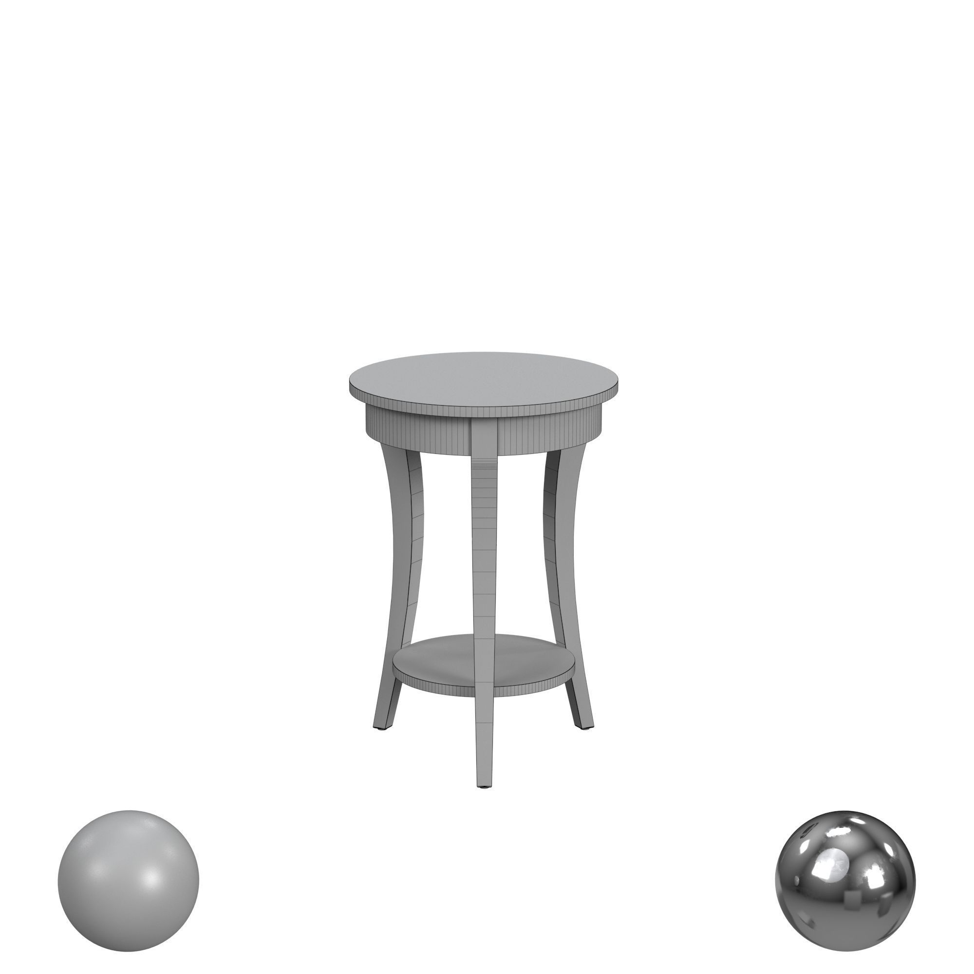 Butler Specialty Holdin Round Side Table Low-poly 3D model_3