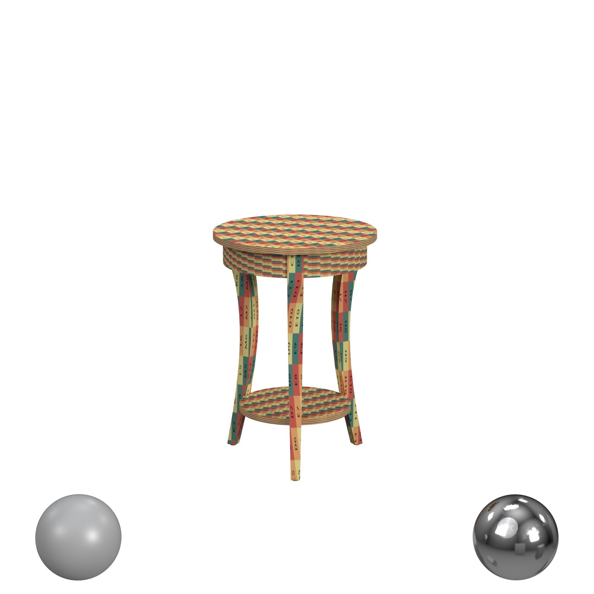 Butler Specialty Holdin Round Side Table Low-poly 3D model_2