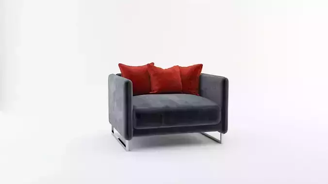 Black Velvet Armchair