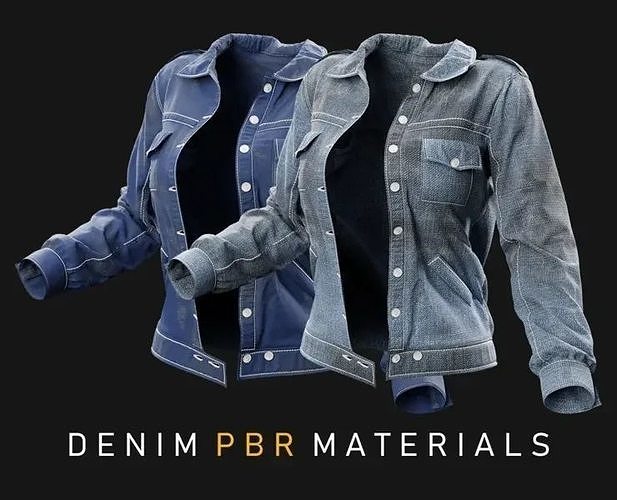 40 Denim PBR Materials Texture