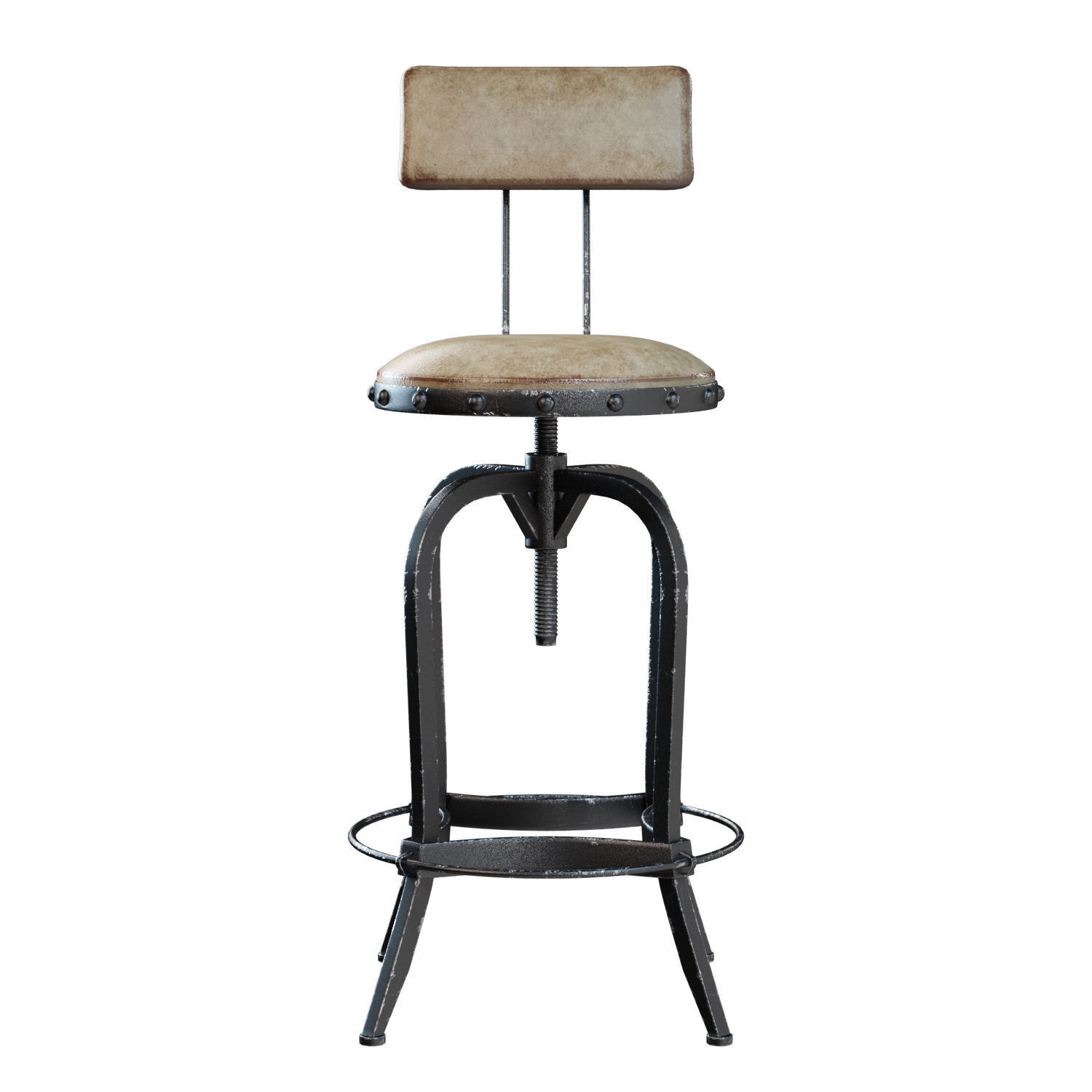 Vlippu Barstool Low-poly 3D model_1