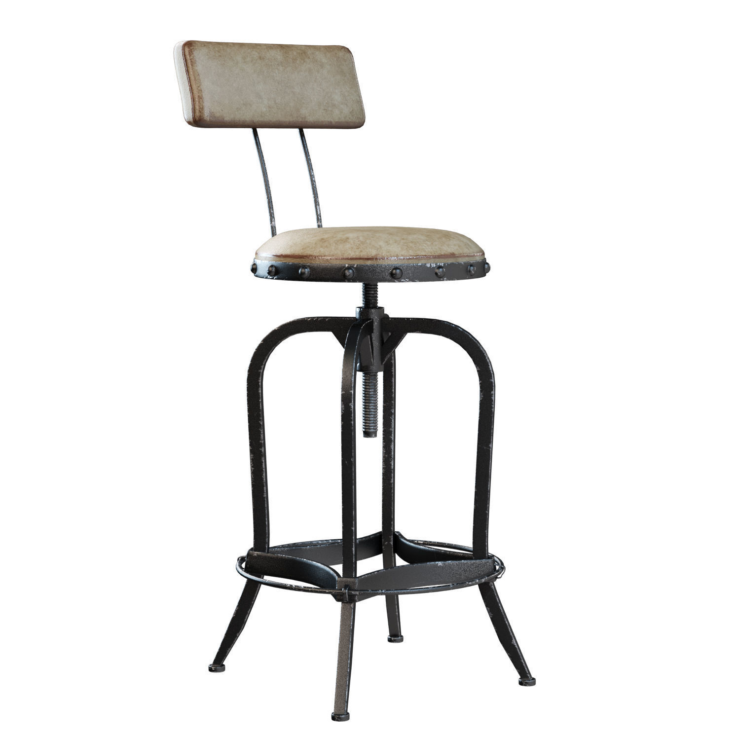 Vlippu Barstool Low-poly 3D model_2