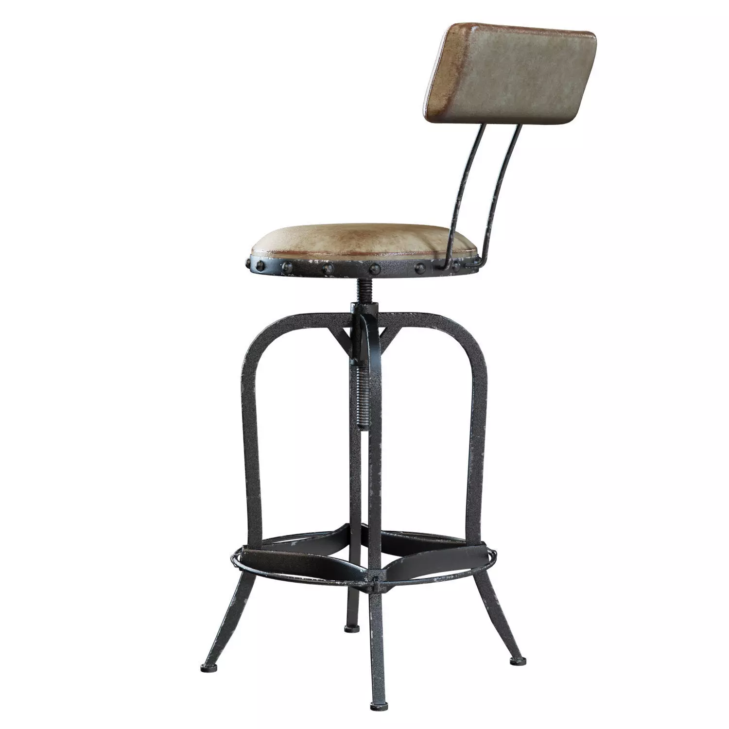 Vlippu Barstool Low-poly 3D model_0