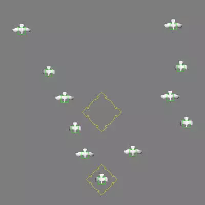 Flock of birds Animated 3D model_0