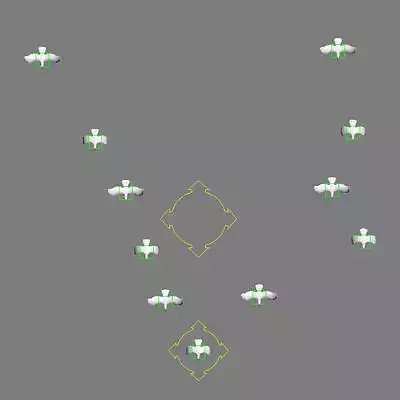 Flock of birds Animated 3D model