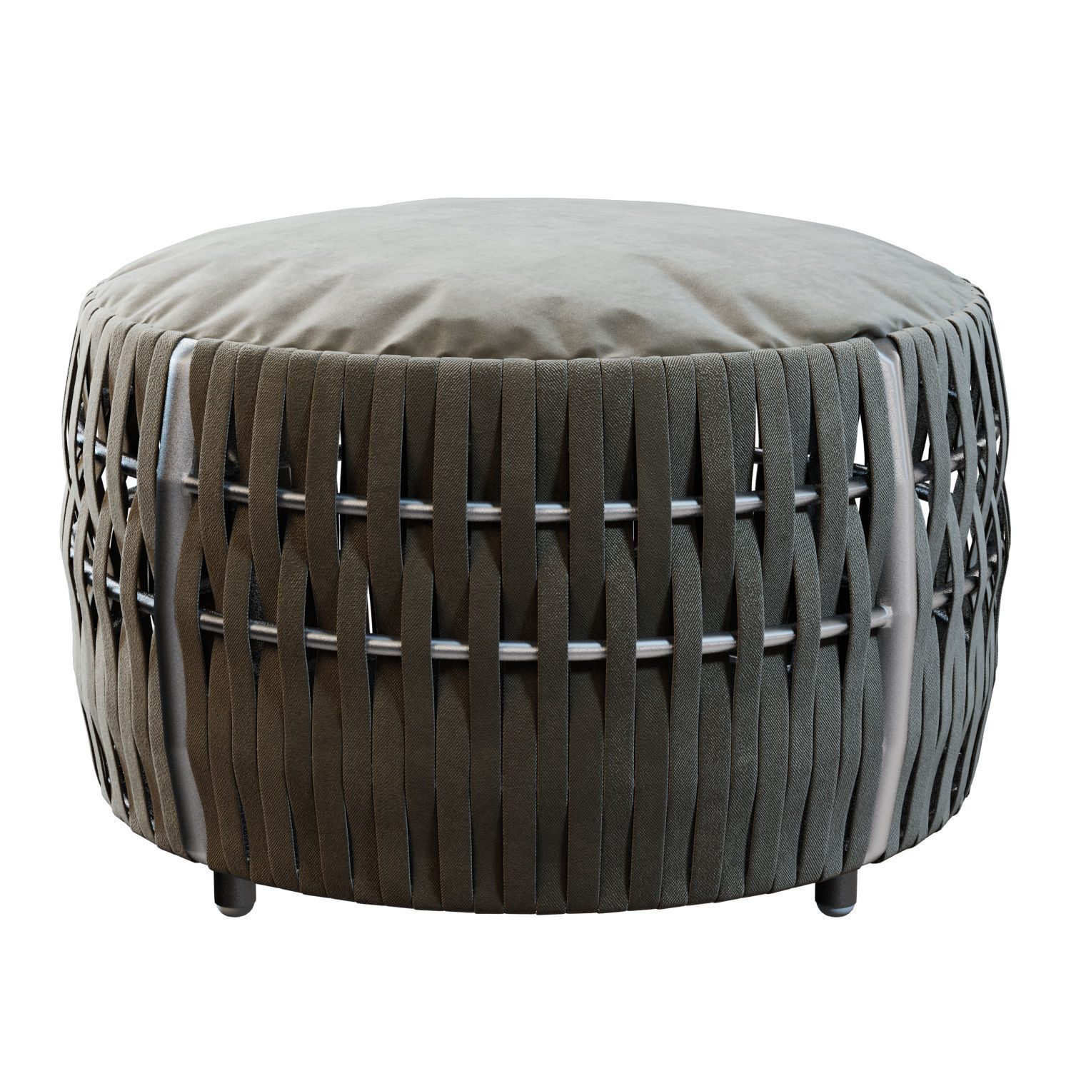 Round Wrapped Pouf 3D model_2