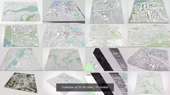Collection of 10 US cities 