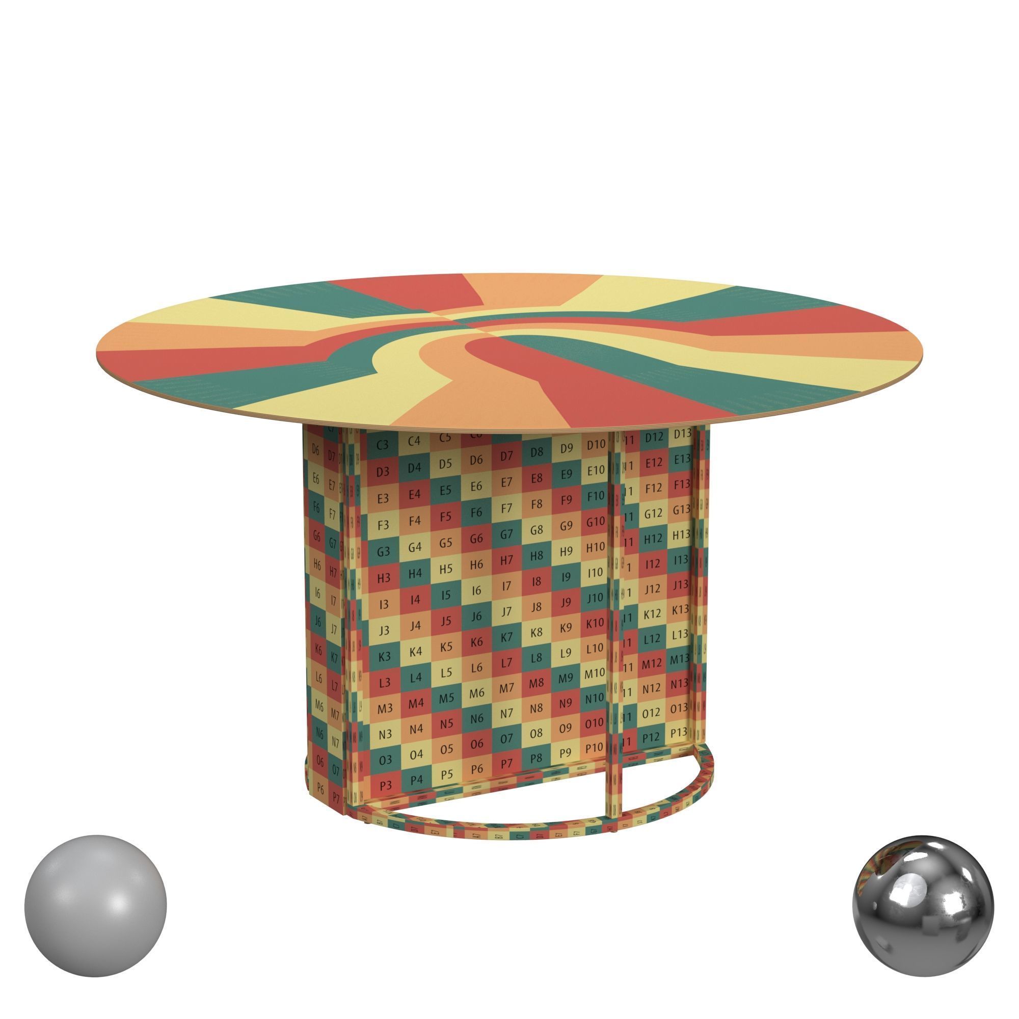 Stefan DIning Table 3D model_2