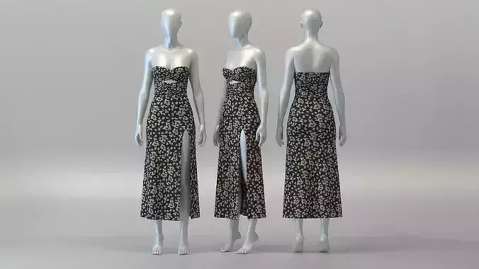 Sweetheart Ruched Top and Skirt Set