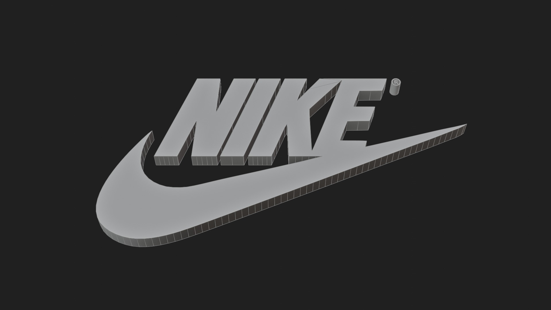 Nike logo 3D model_3