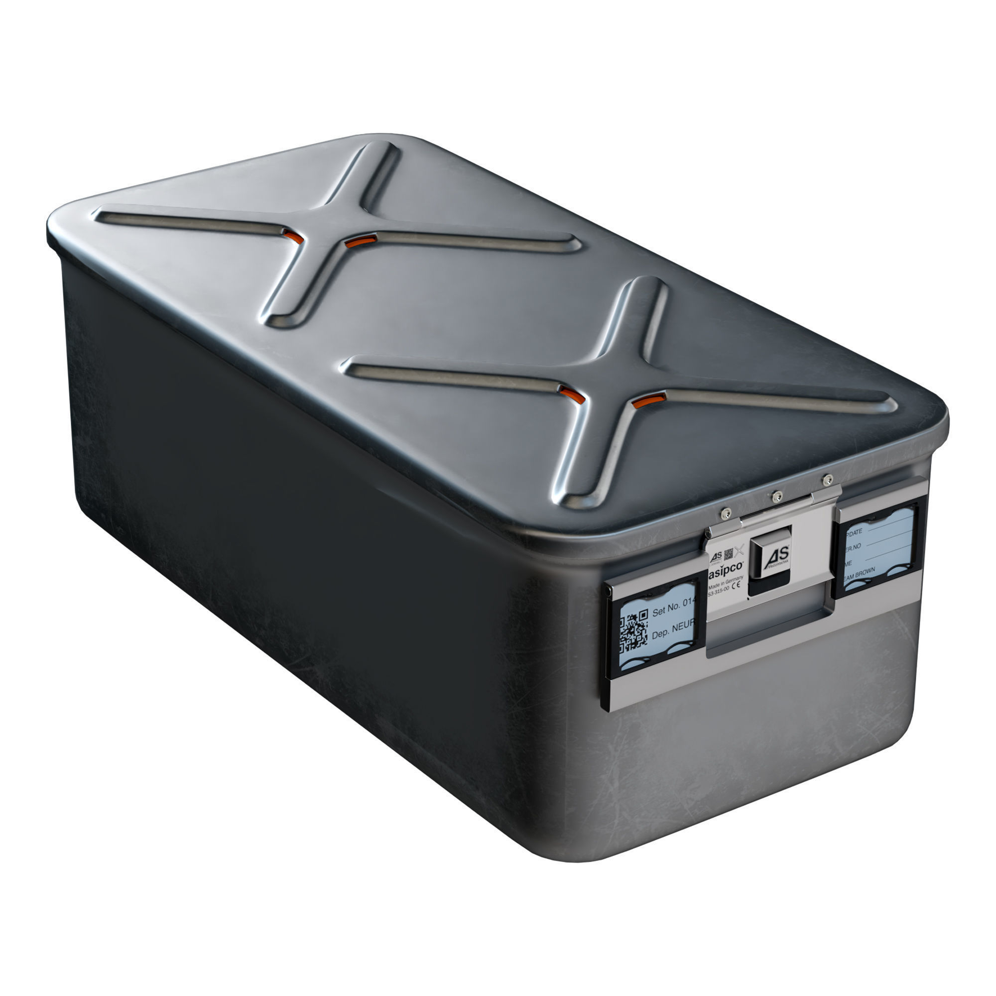 Asipco Big Medical Container Low-poly 3D model_1