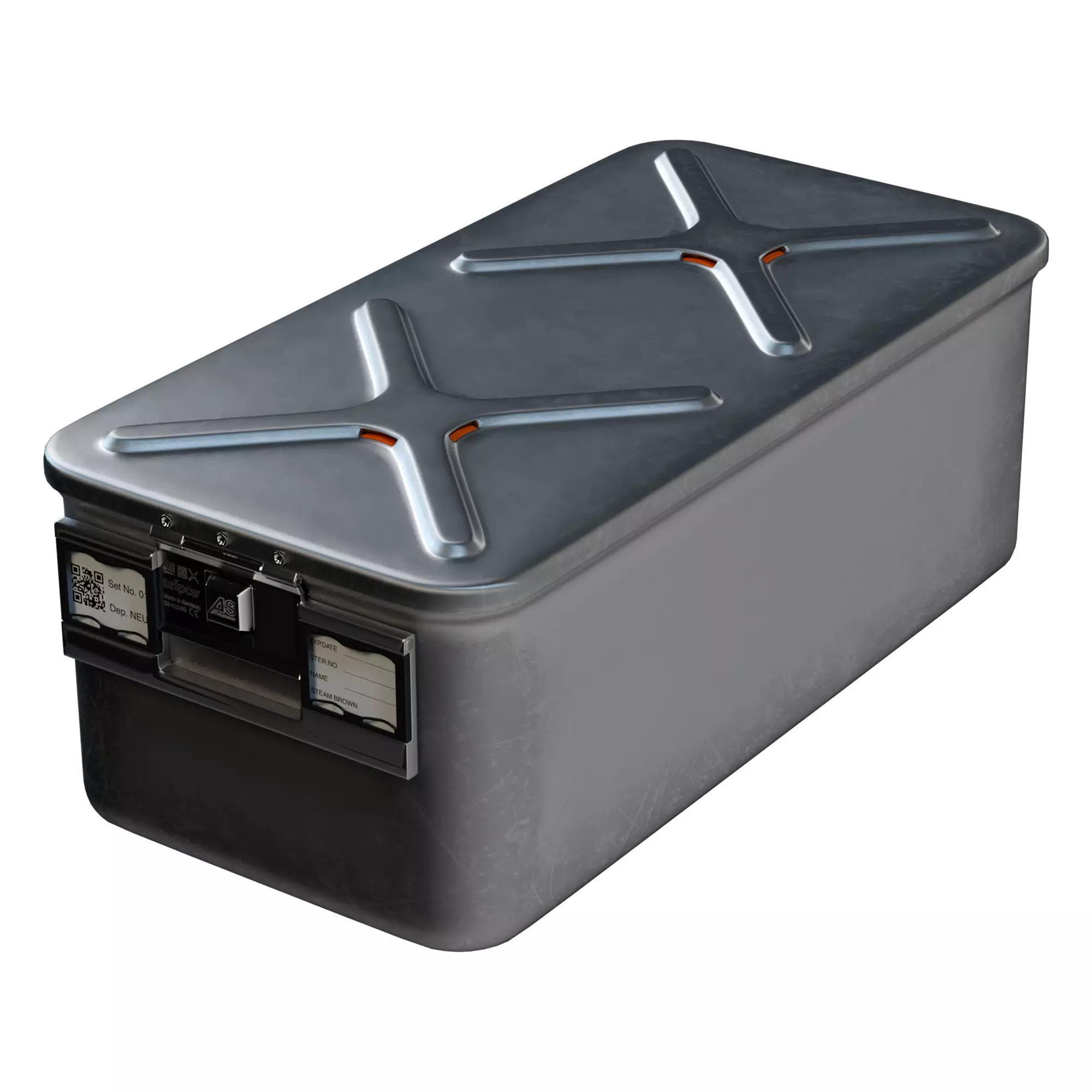 Asipco Big Medical Container Low-poly 3D model_0