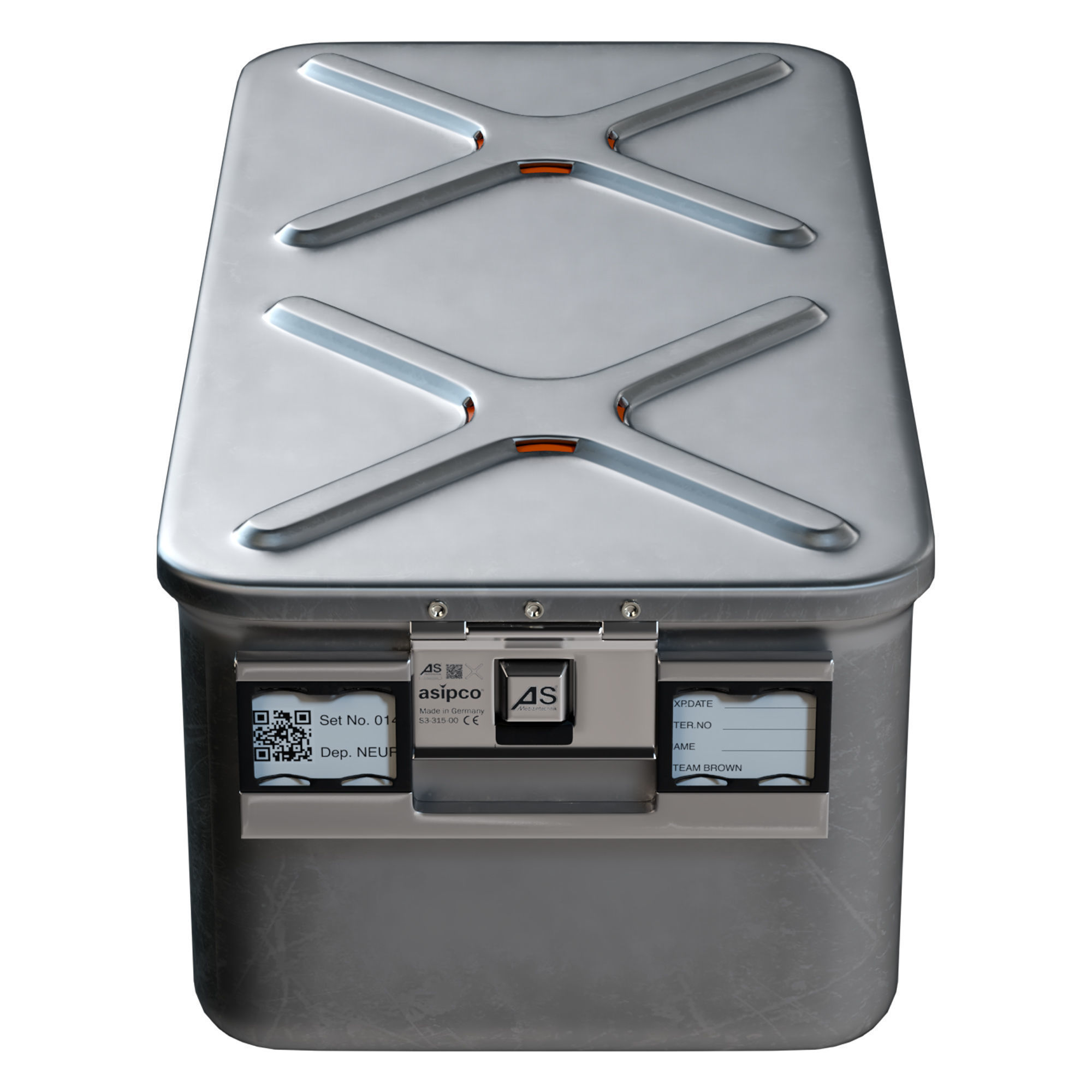 Asipco Big Medical Container Low-poly 3D model_2