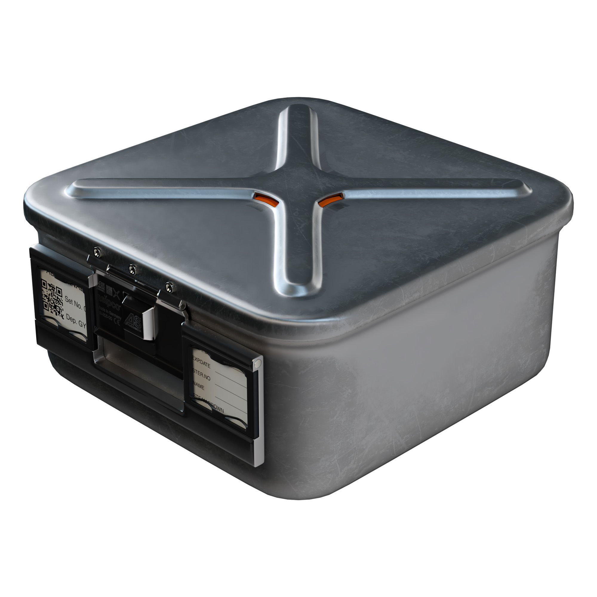  Asipco Middle Medical Container Low-poly 3D model_3