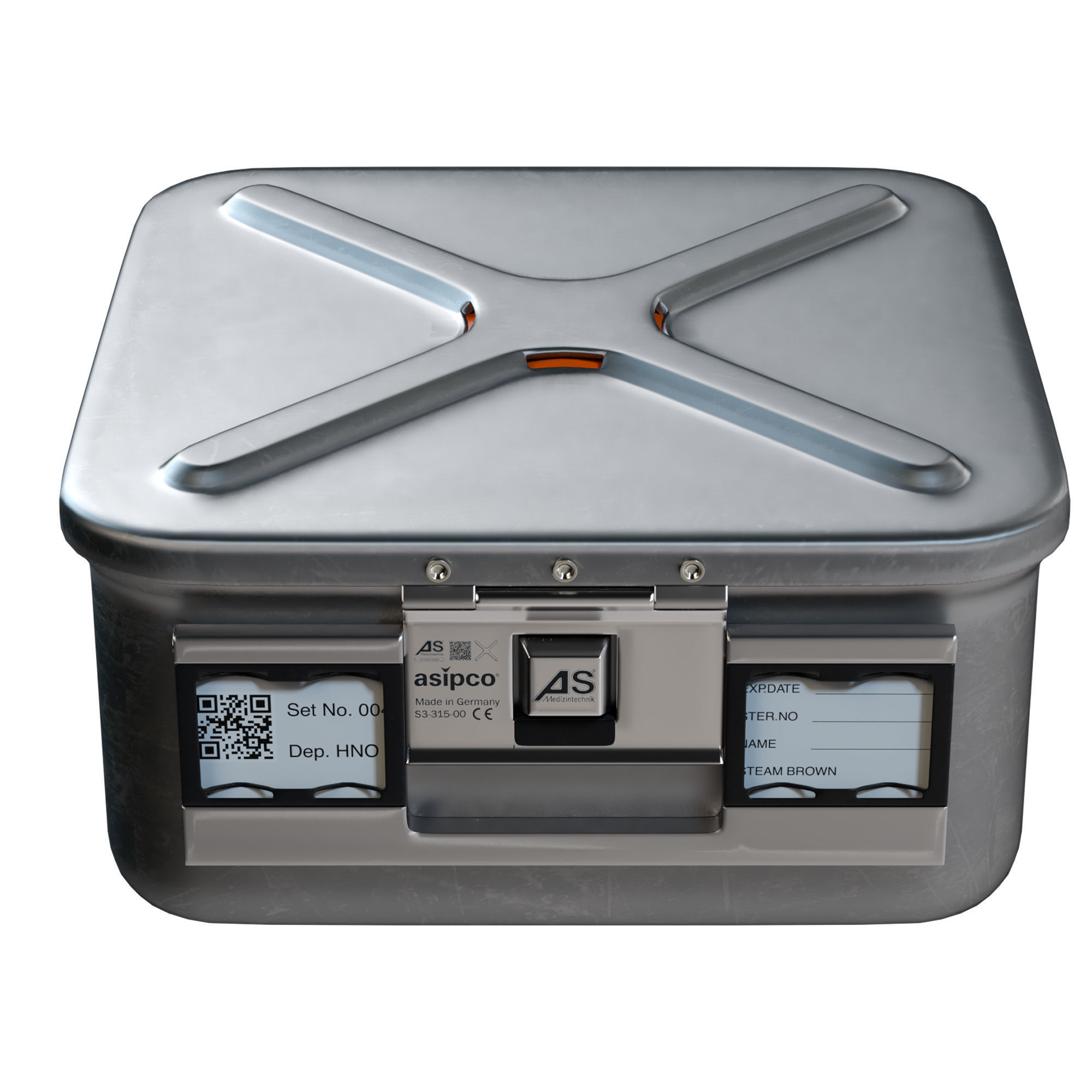  Asipco Middle Medical Container Low-poly 3D model_2