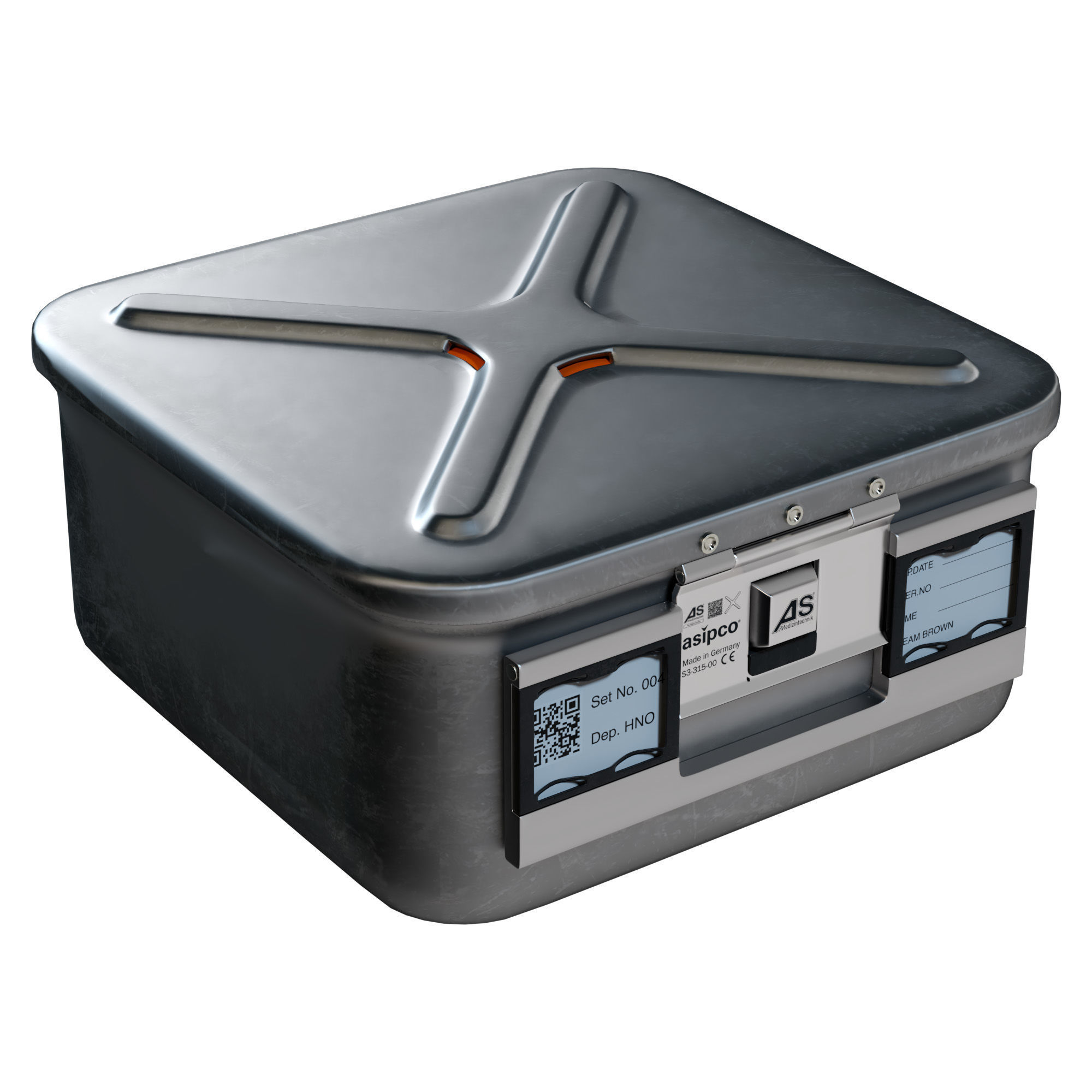  Asipco Middle Medical Container Low-poly 3D model_1