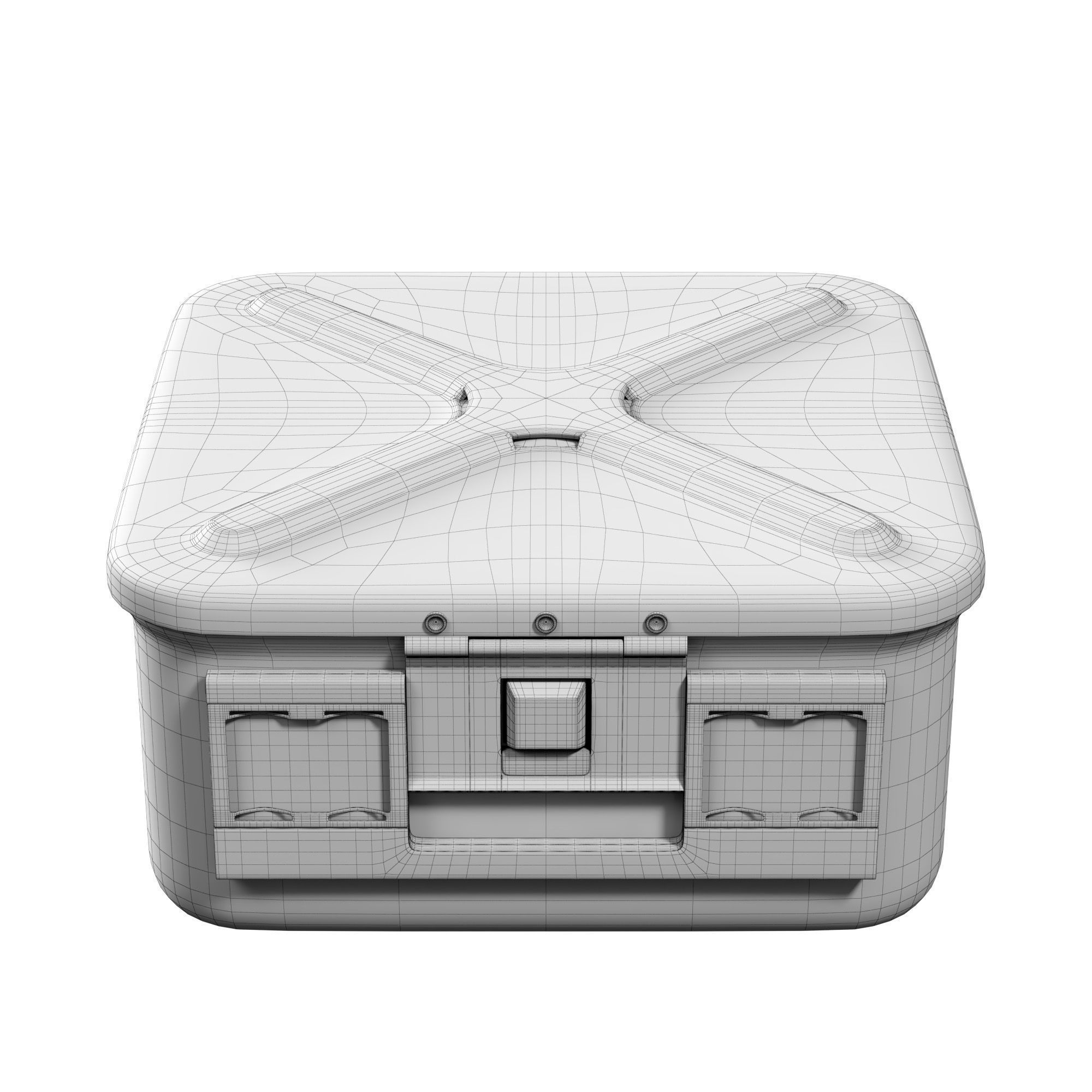  Asipco Middle Medical Container Low-poly 3D model_6