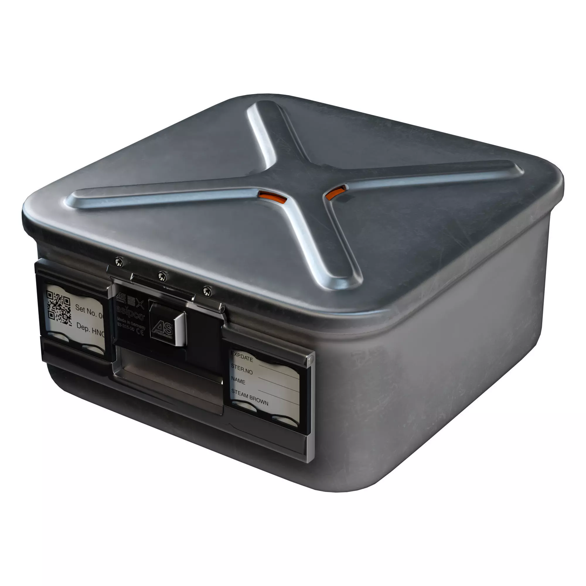  Asipco Middle Medical Container Low-poly 3D model_0