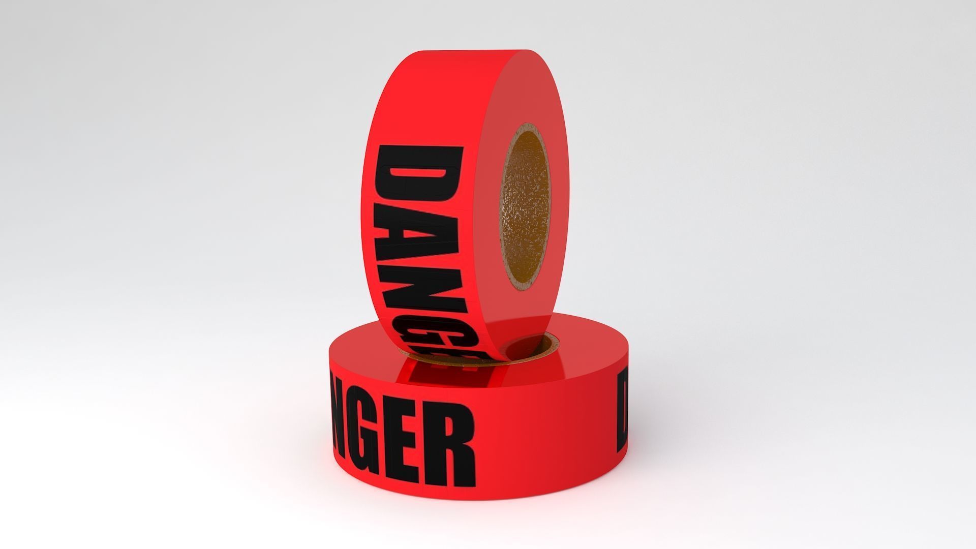 DANGER Tape 3D model_2
