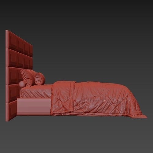 Bed Vanila 3D model 5